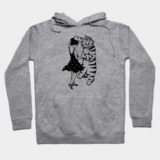 Girl and Tiger dancing Hoodie